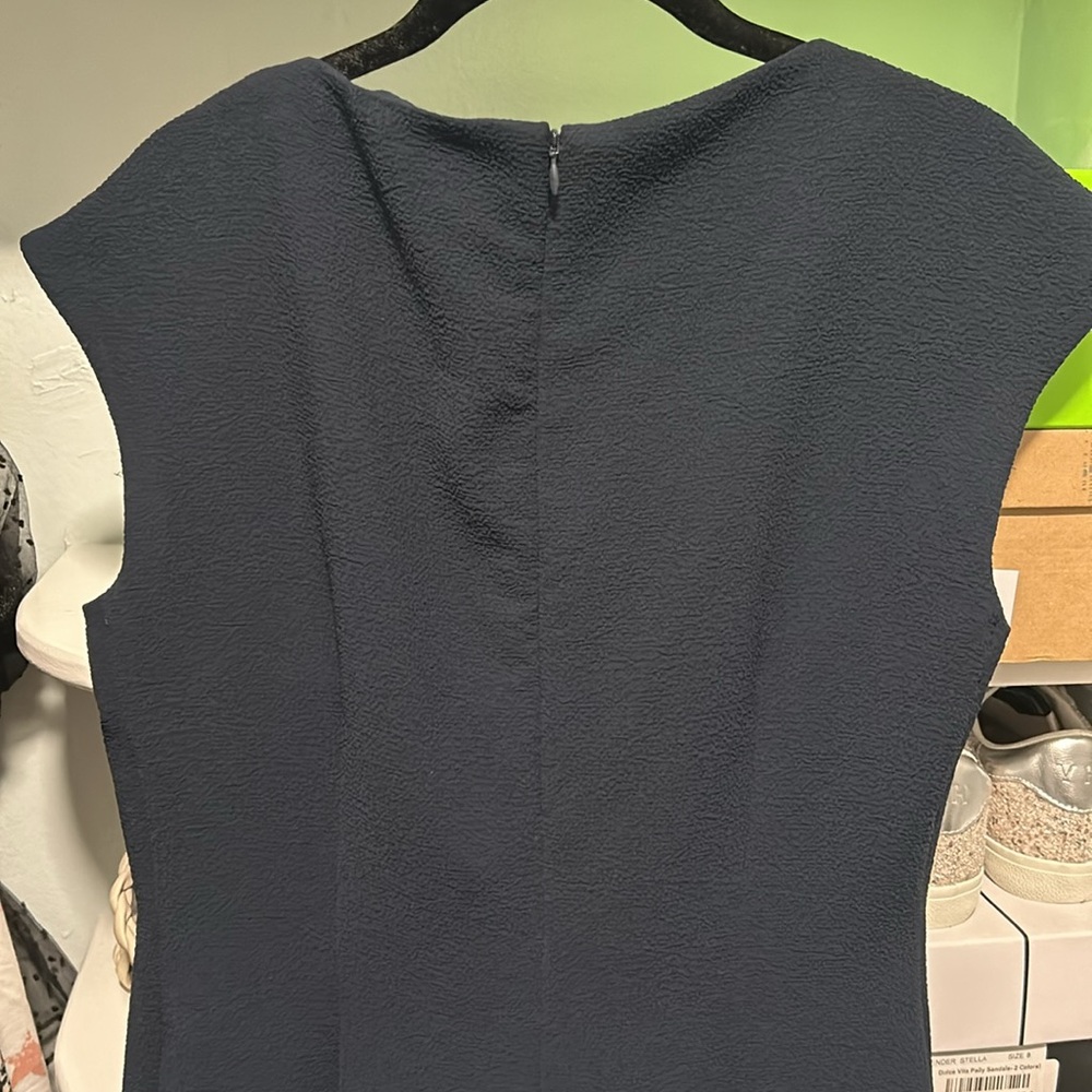 M.M. Lafleur The Marilyn Dress Stretch Linen Blue - Picture 10 of 12